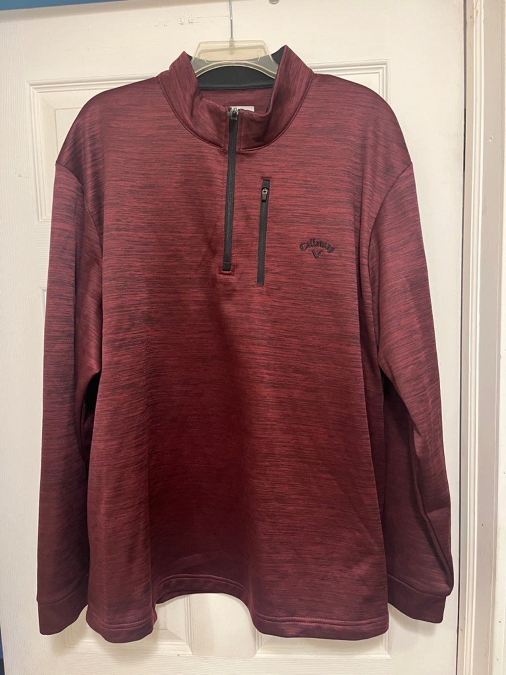 Callaway Men’s Burgundy 1/4 Zip Pullover Sweater